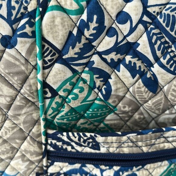 Vera Bradley Santiago Blue / Green Crossbar Shoulder Bag Adjustable Strap NWOT - Picture 5 of 12